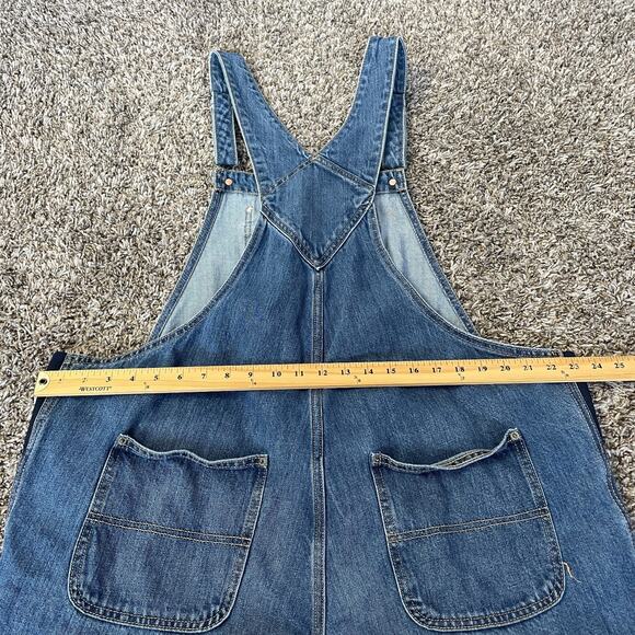 Old Navy Maternity Overalls Size XL Blue Jean Denim Shortalls Cut Offs Casual - Picture 7 of 9
